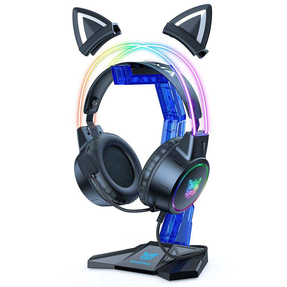 Soporte para auriculares para juegos ONIKUMA ST-3 de acrílico montado en la cabeza - Imagen 9