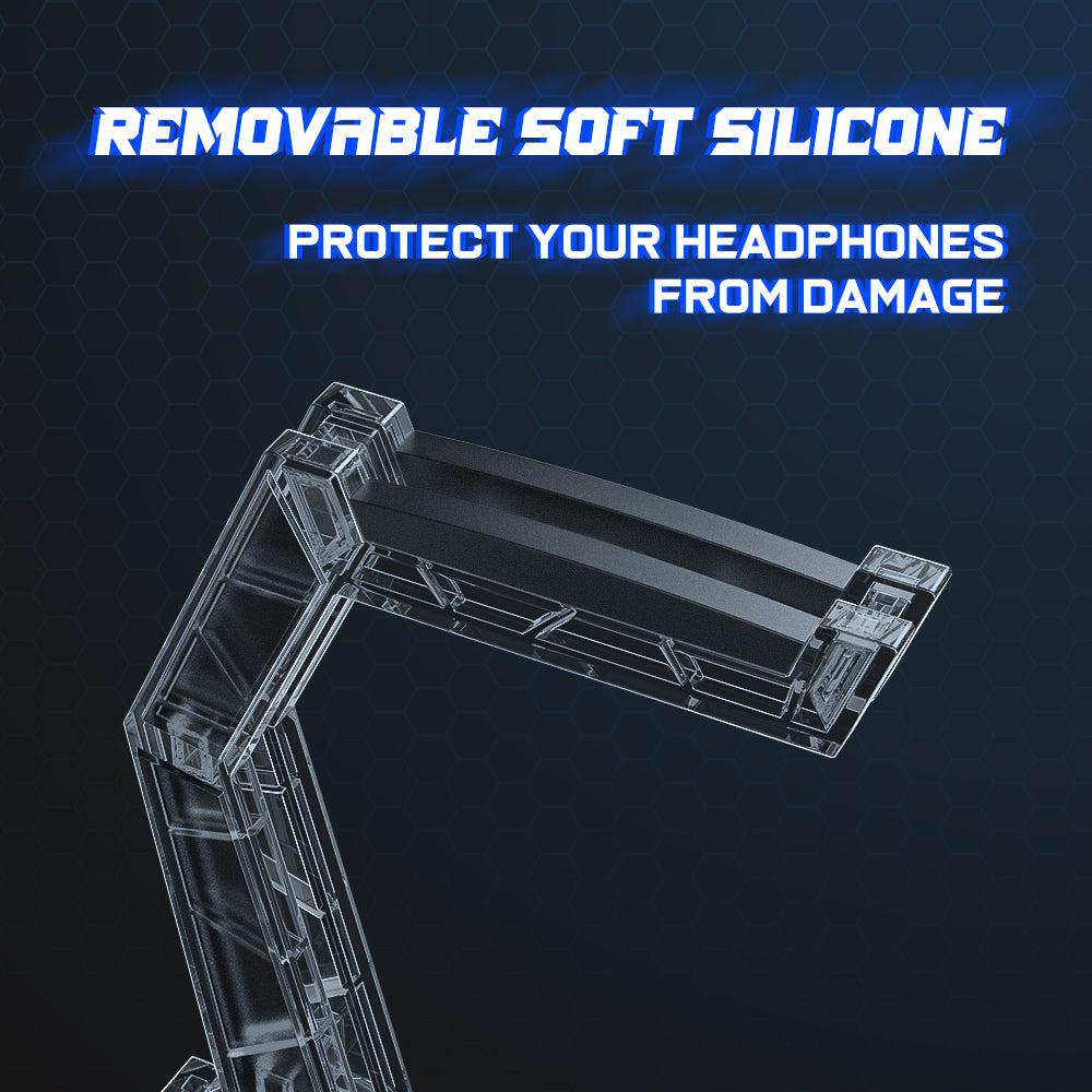 Soporte para auriculares para juegos ONIKUMA ST-3 de acrílico montado en la cabeza - Imagen 18