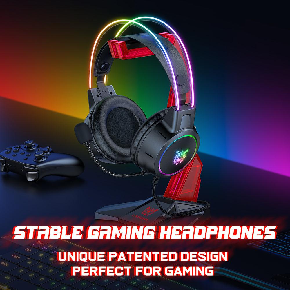 Soporte para auriculares para juegos ONIKUMA ST-3 de acrílico montado en la cabeza - Imagen 27