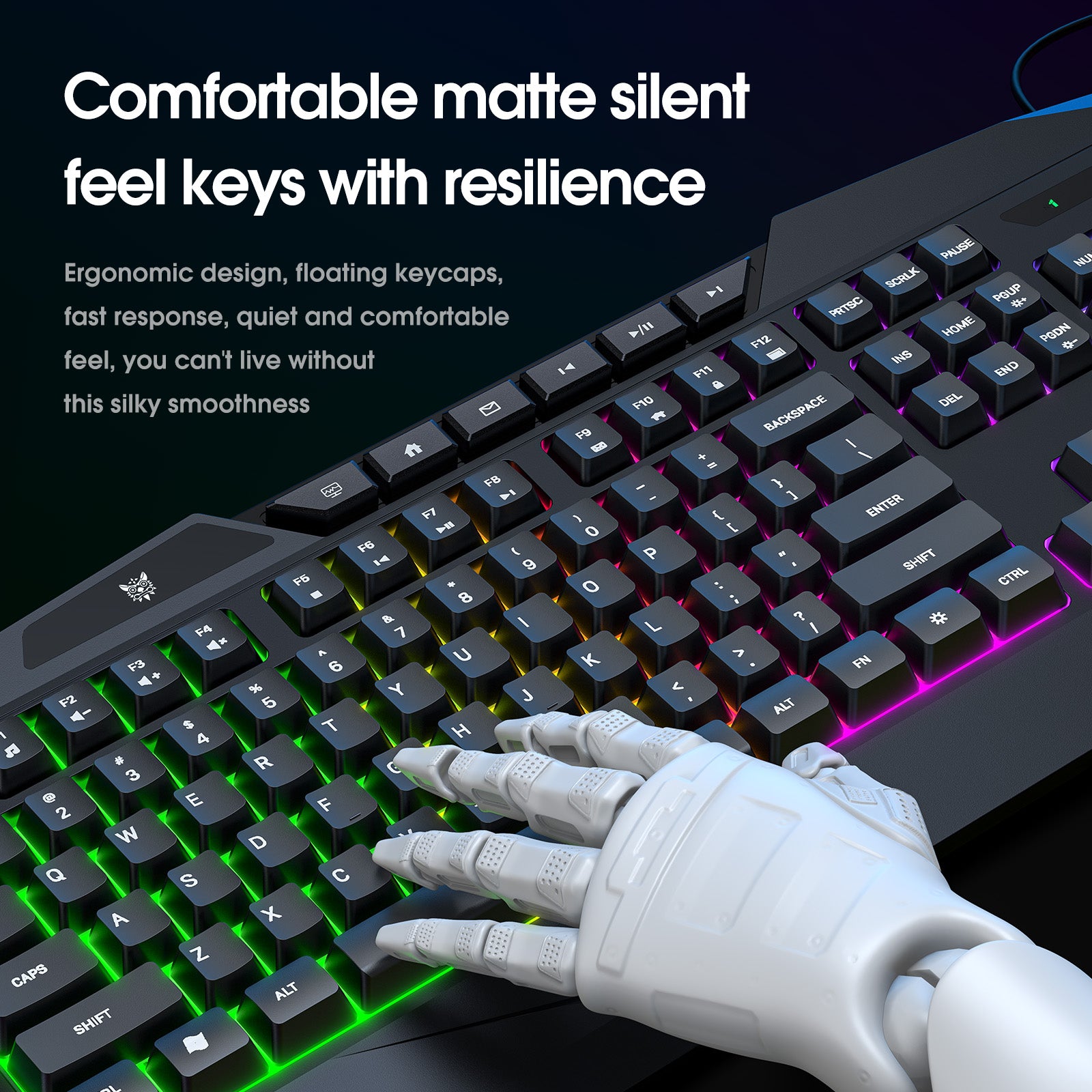 ONIKUMA TZ3006 Combo de juegos 3 en 1: teclado G22 / mouse CW917 / alfombrilla para mouse MP002 - Imagen 6