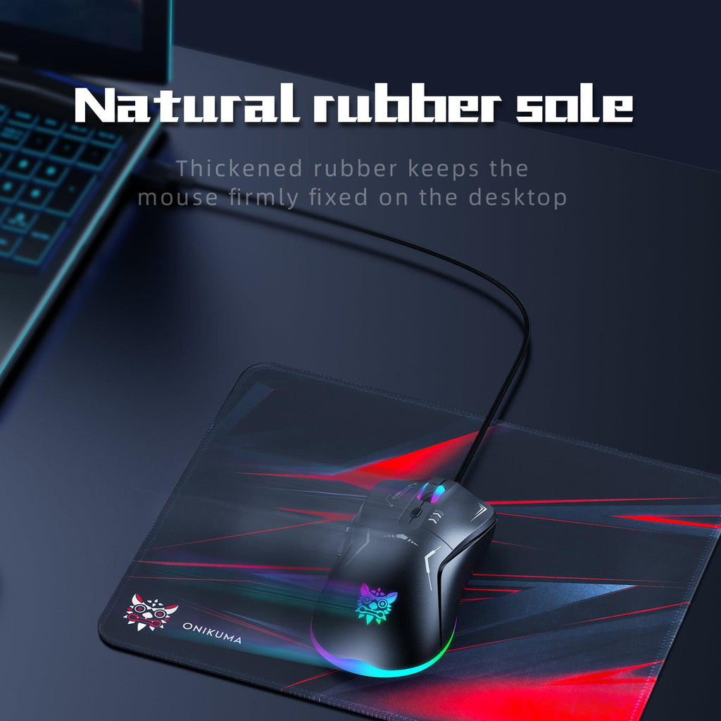 ONIKUMA TZ5006 Juego combinado de juegos 5 en 1: mouse/teclado/auriculares/soporte para audífonos/alfombrilla para mouse - Imagen 6