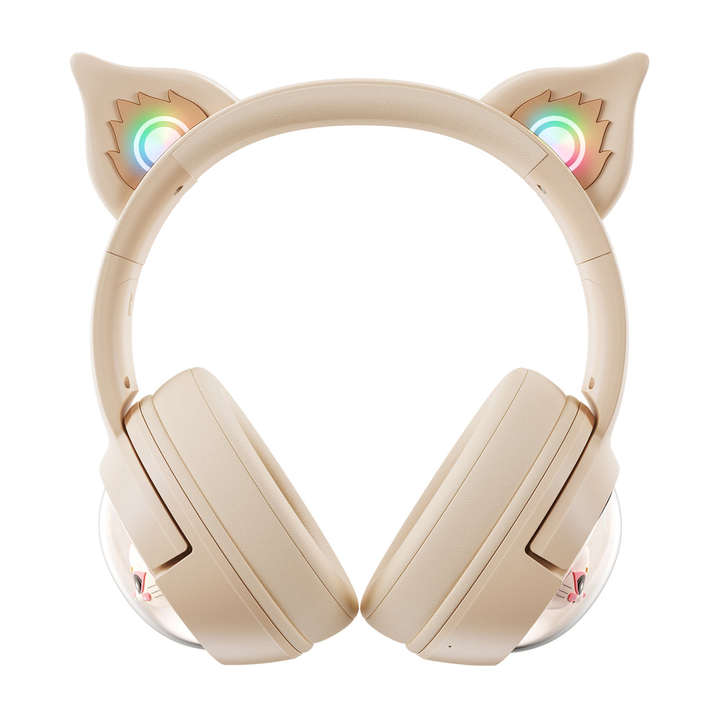Auriculares inalámbricos para juegos ONIKUMA B5 RGB con oreja de gato y Bluetooth - Imagen 11