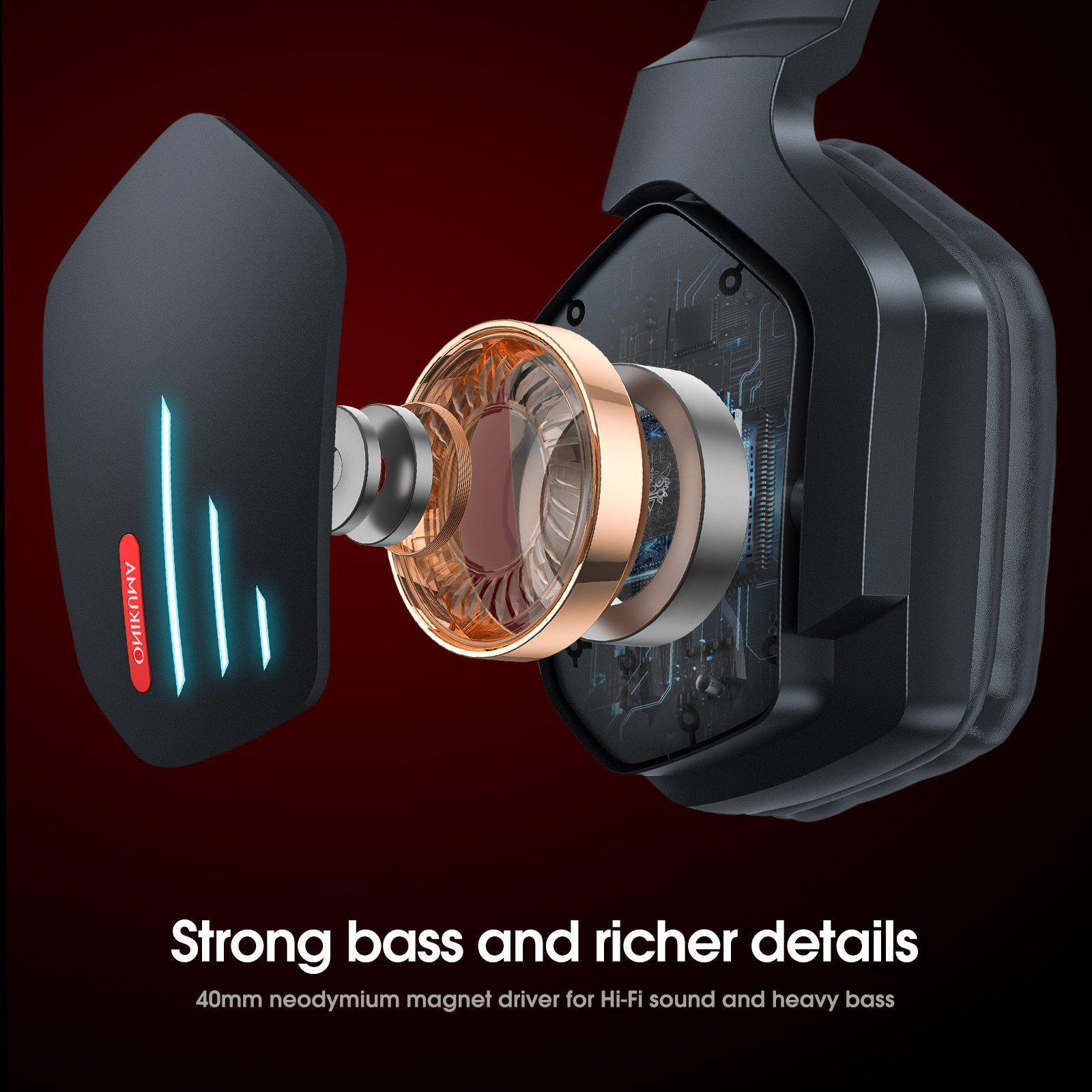 Auriculares inalámbricos Bluetooth para juegos ONIKUMA B60 - Imagen 11
