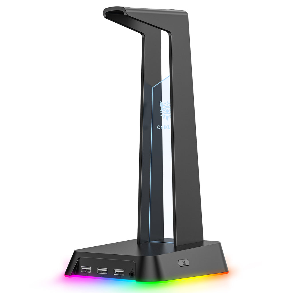 Soporte para auriculares para juegos ONIKUMA ST2 RGB con 3 puertos USB y AUX de 3,5 mm - Imagen 16